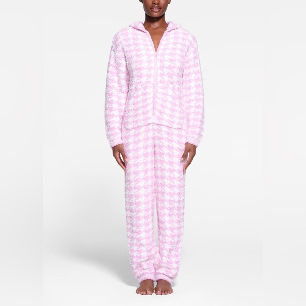 SKIMS Onesie Pink Checker